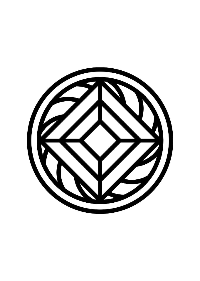 Black Geometric Glyph Rune