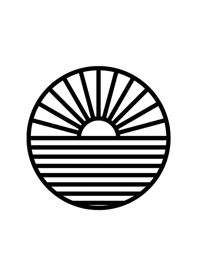 White Geometric Glyph Sign