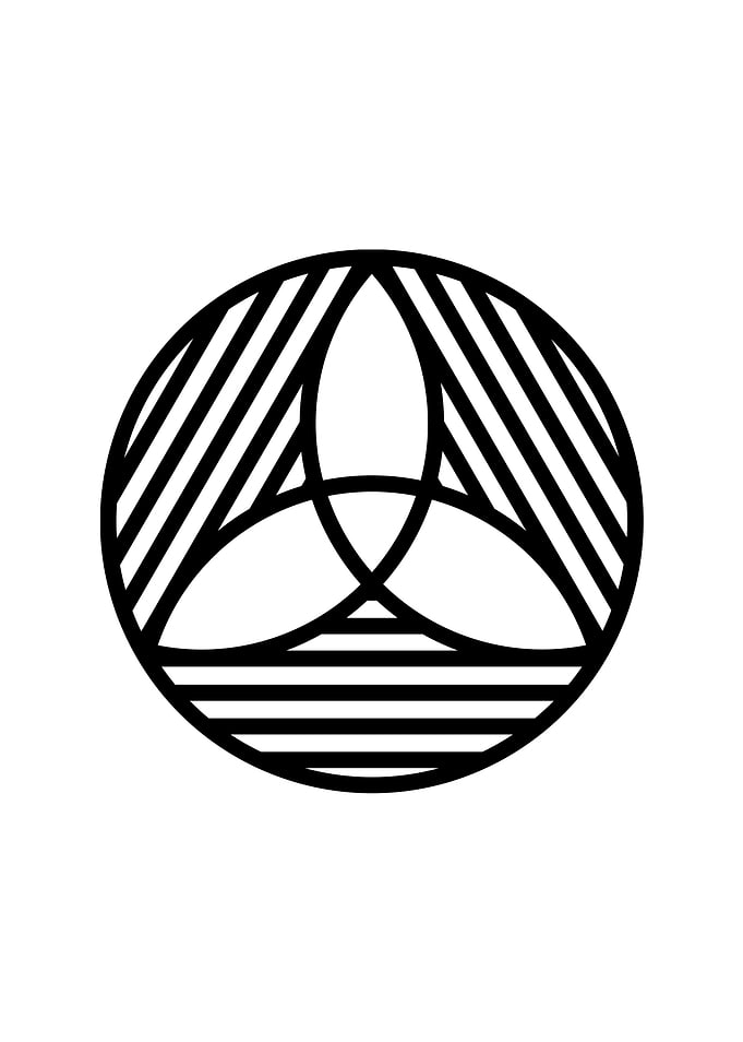 Black Geometric Glyph Rune