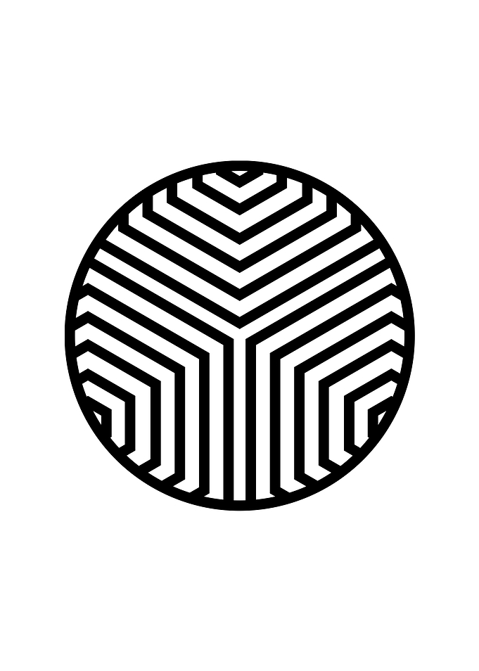 Black Geometric Glyph Rune