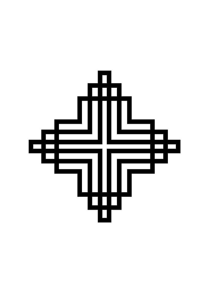 White Glyph Mandala Rune