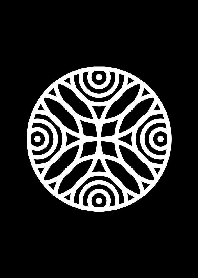 White Glyph Mandala Rune