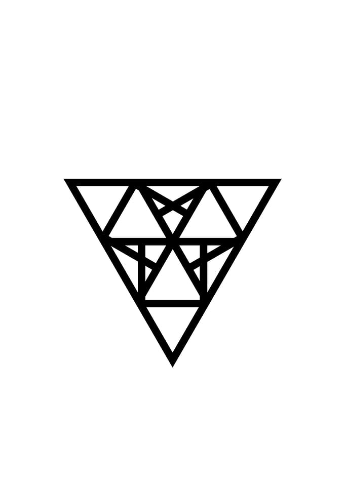 Black Geometric Glyph Rune