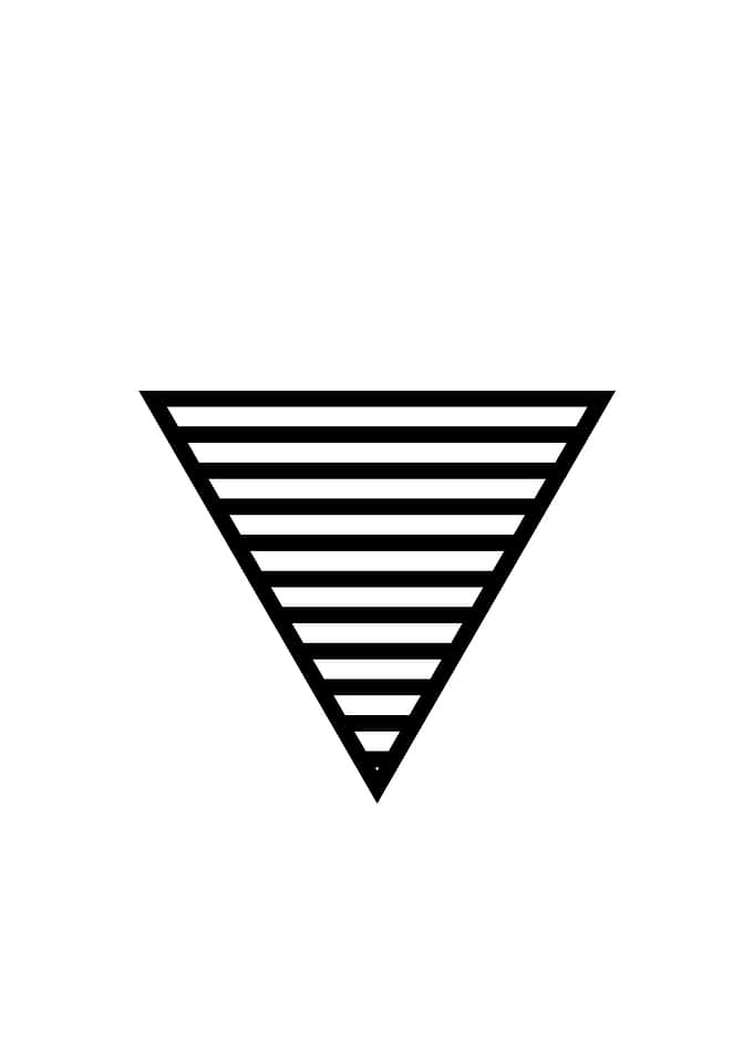 White Geometric Glyph Sign