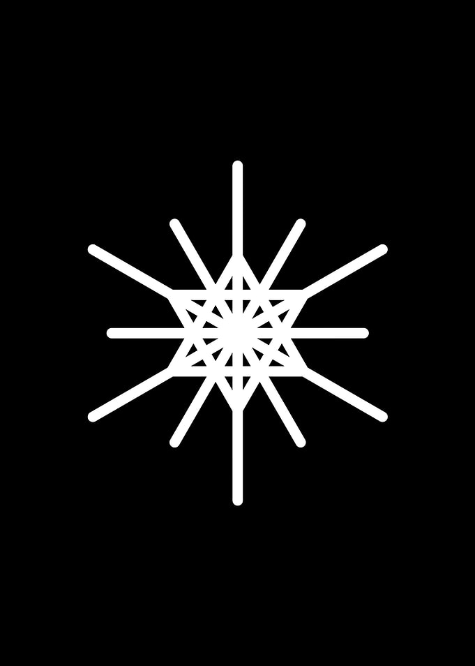 White Glyph Mandala Rune