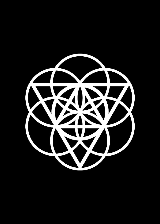 Black Geometric Glyph Rune
