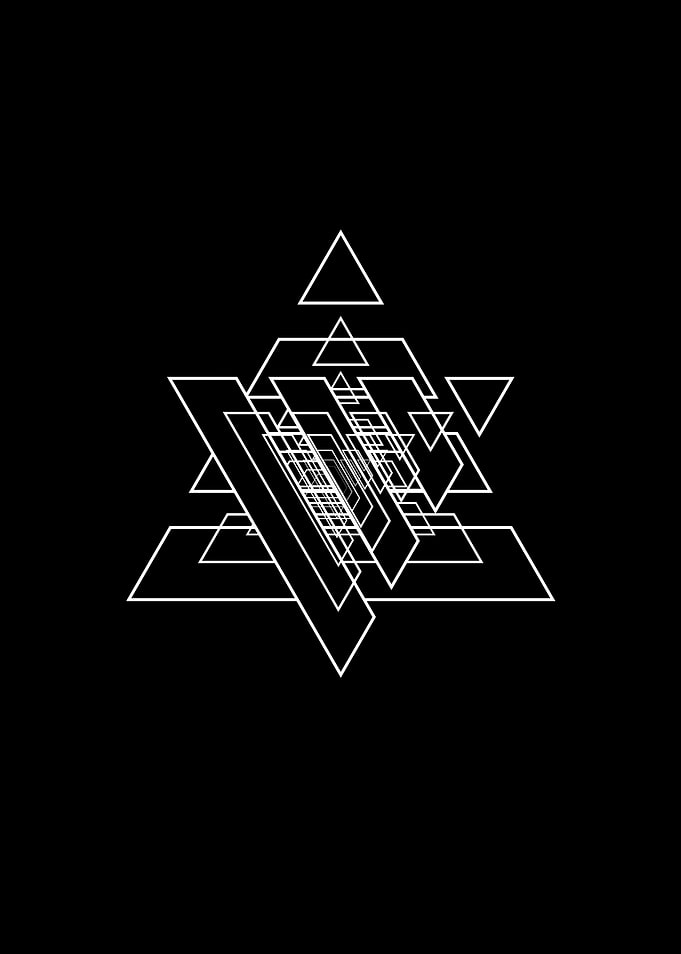 Black Glyph Mandala Rune