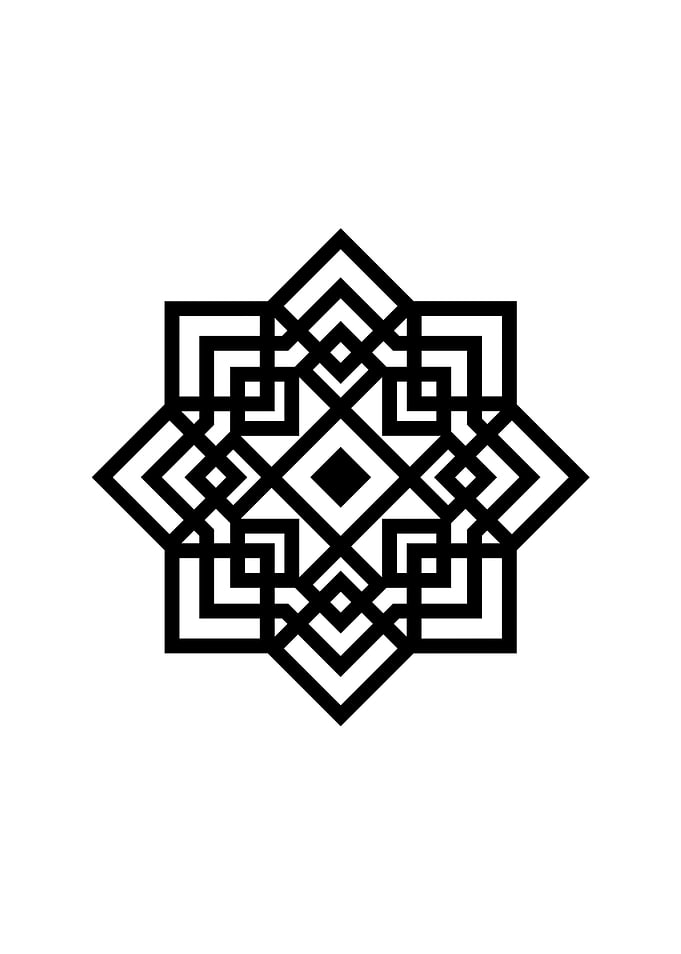 Black and White Glyph Rune