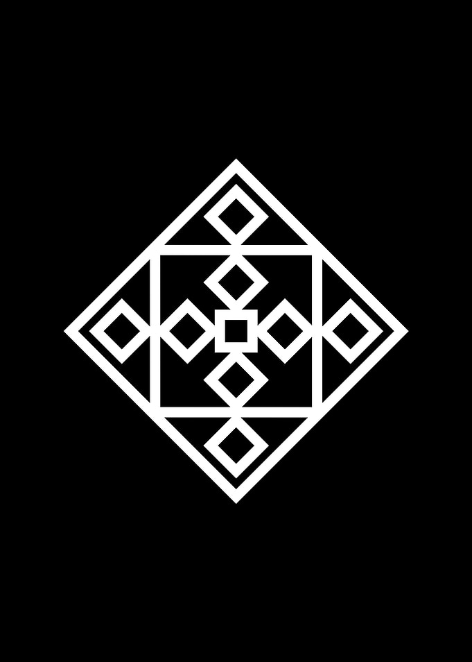 Black Geometric Glyph Rune