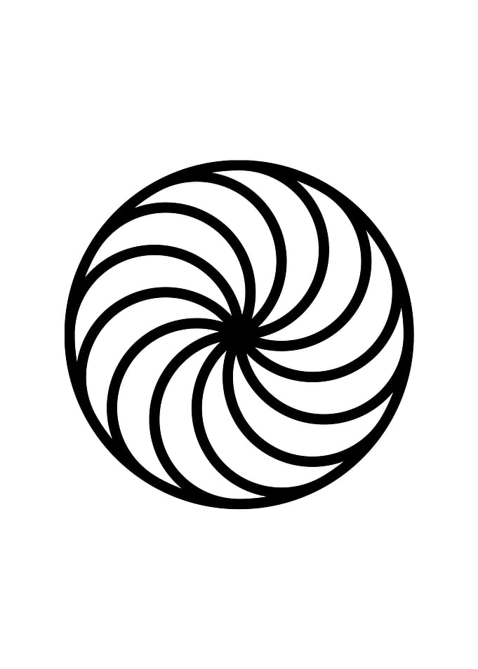 White Glyph Mandala Rune