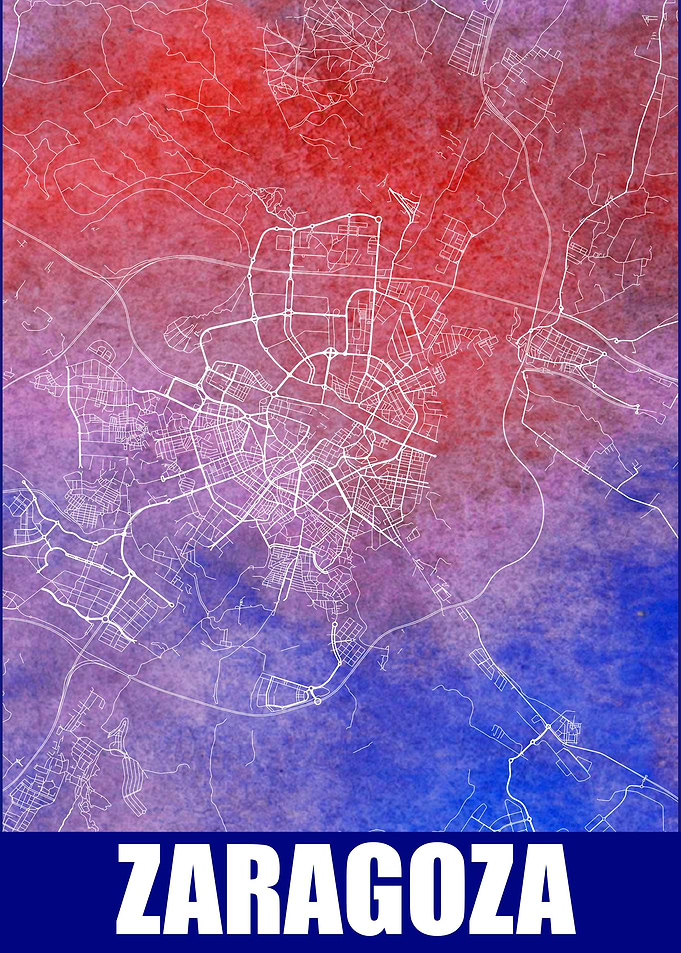 Zaragoza Spain City map