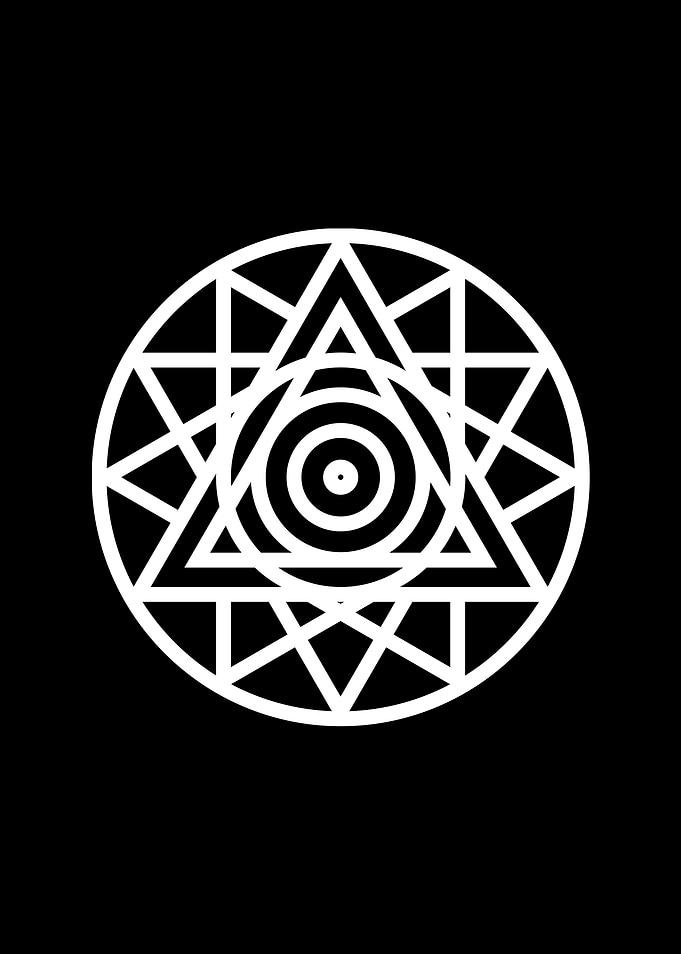 Black Geometric Glyph Rune