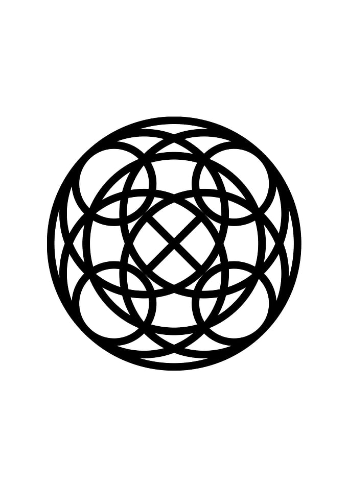 Black Glyph Mandala Rune