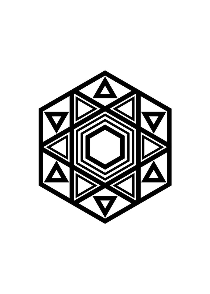 Black and White Glyph Rune