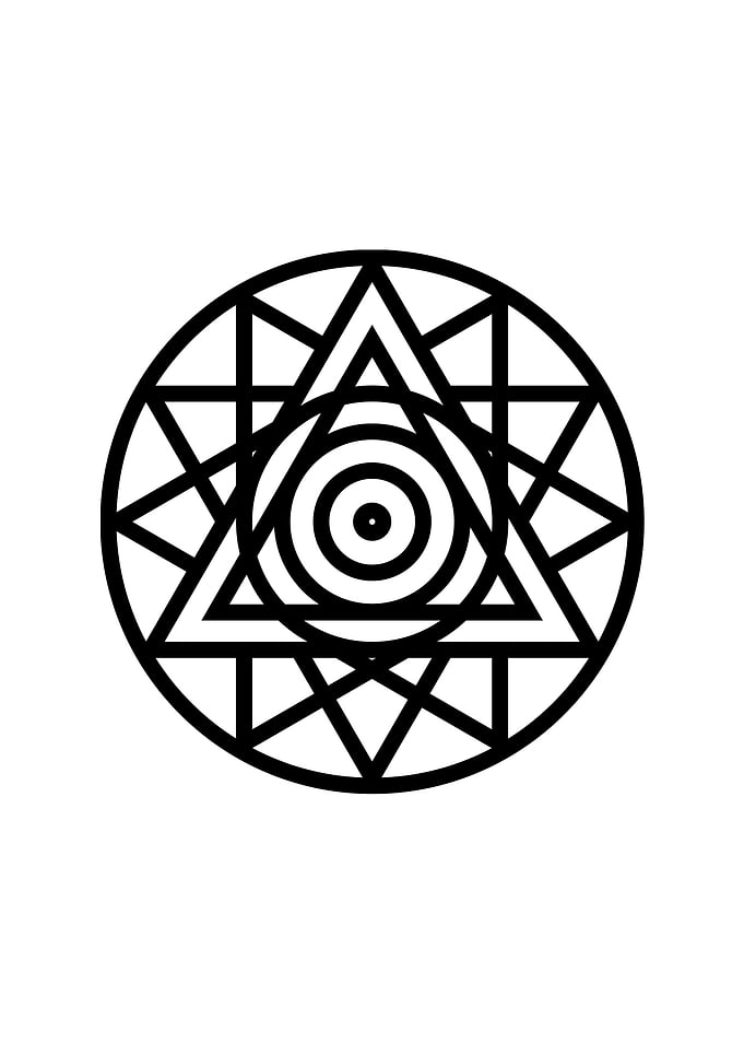 Black and White Glyph Rune
