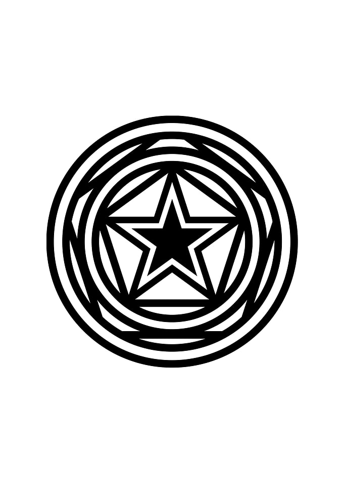 Black Glyph Mandala Rune