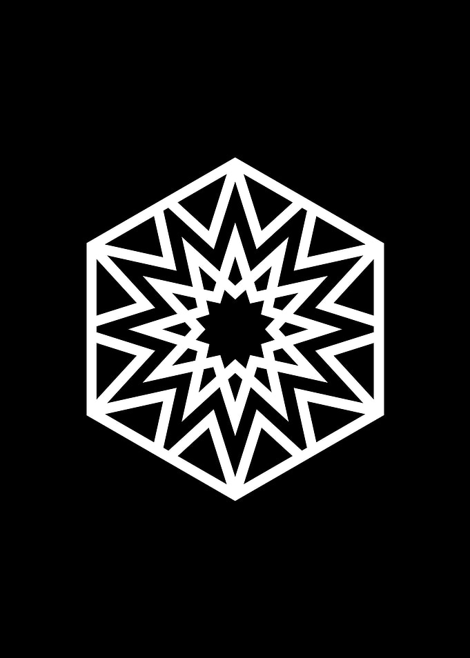 Black Geometric Glyph Rune