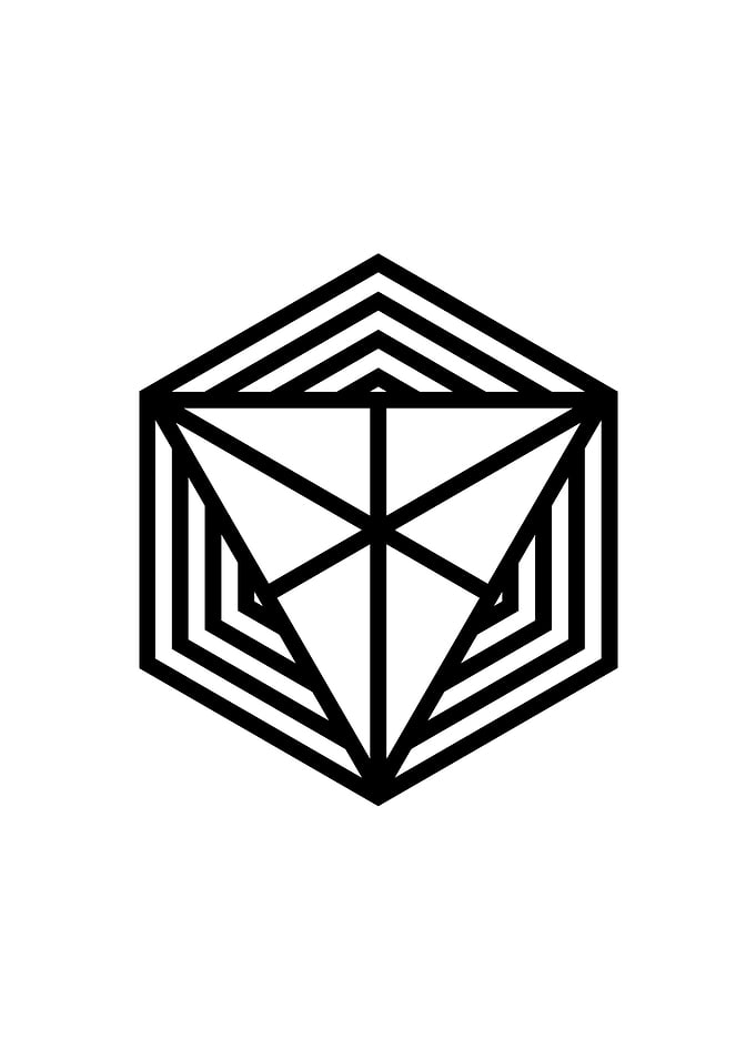 Black and White Glyph Rune