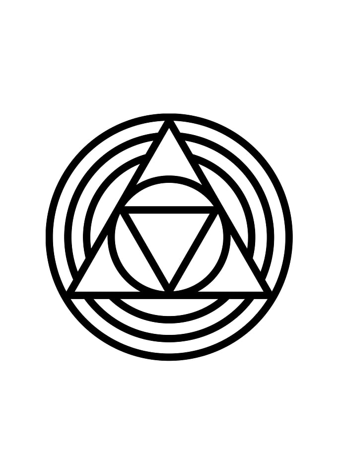 Black Glyph Mandala Rune