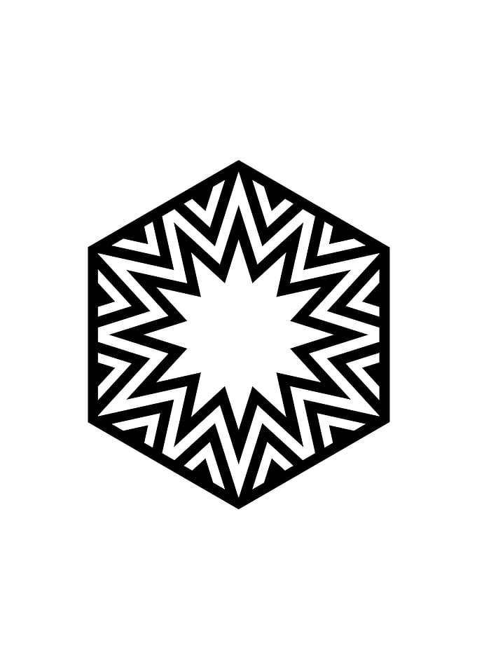 White Sacred Geometry Seal