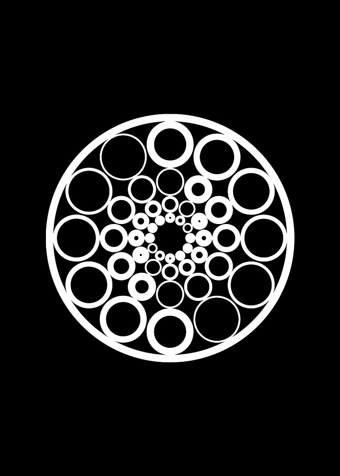 White Glyph Mandala Rune