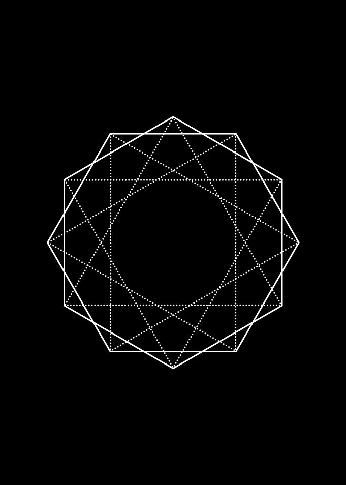 Black Glyph Mandala Rune