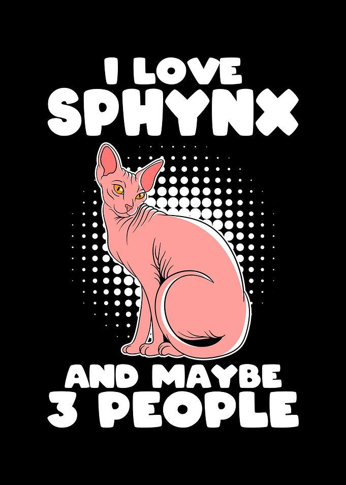I Love Sphynx and 3 People