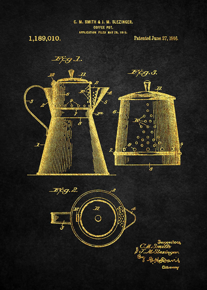 6 1916 Coffee pot patent