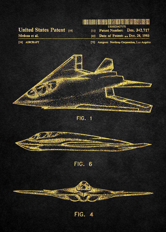 18 Stealth Aircraft Paten