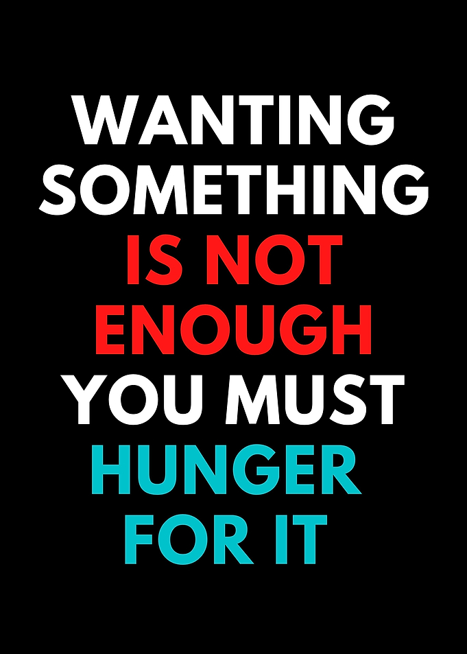 Wanting is not enough