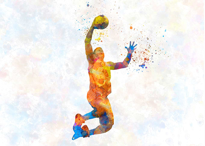 watercolor basketball