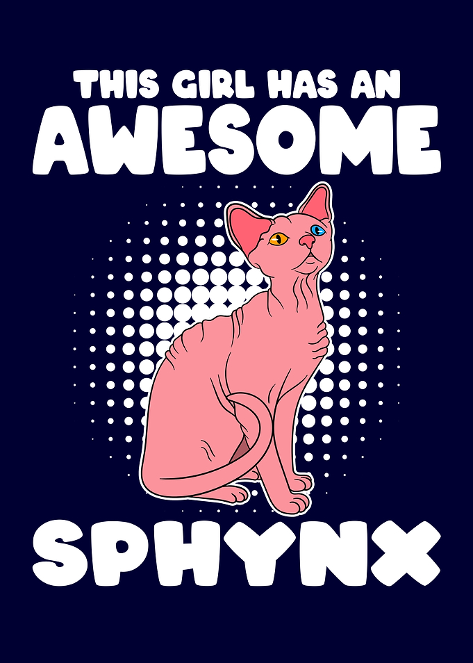 Girl and awesome Sphynx