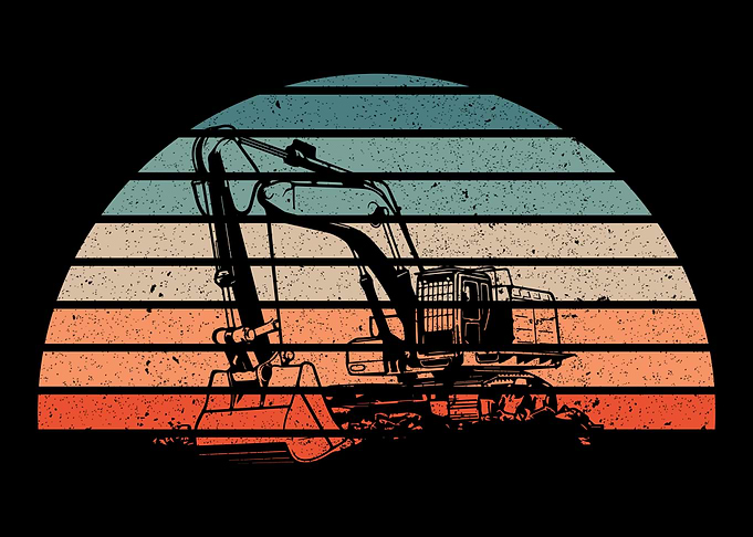 Retro Excavator Operator
