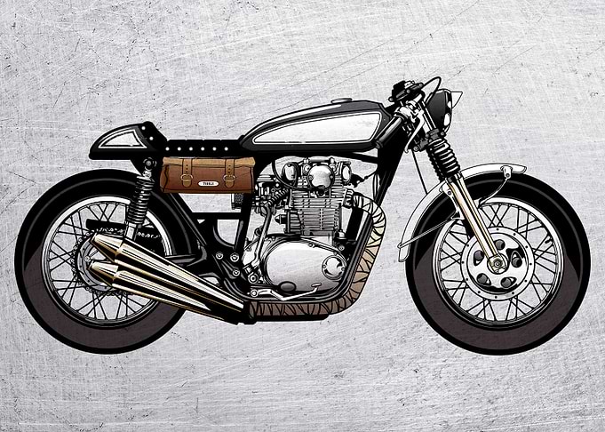 Motorbike Wall Poster Art7