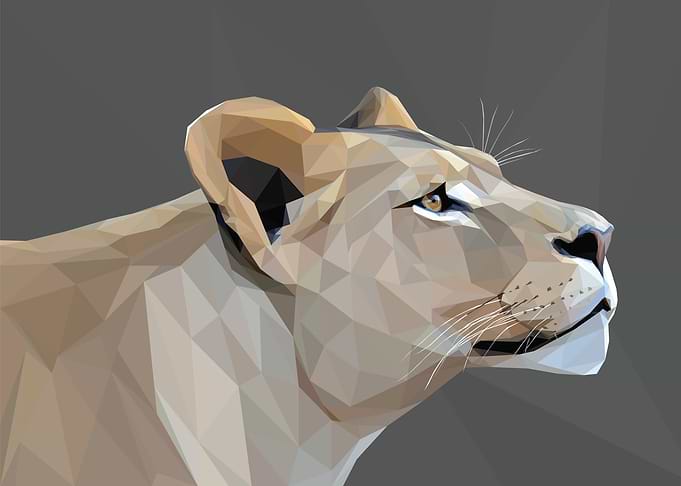 Low Poly Lioness