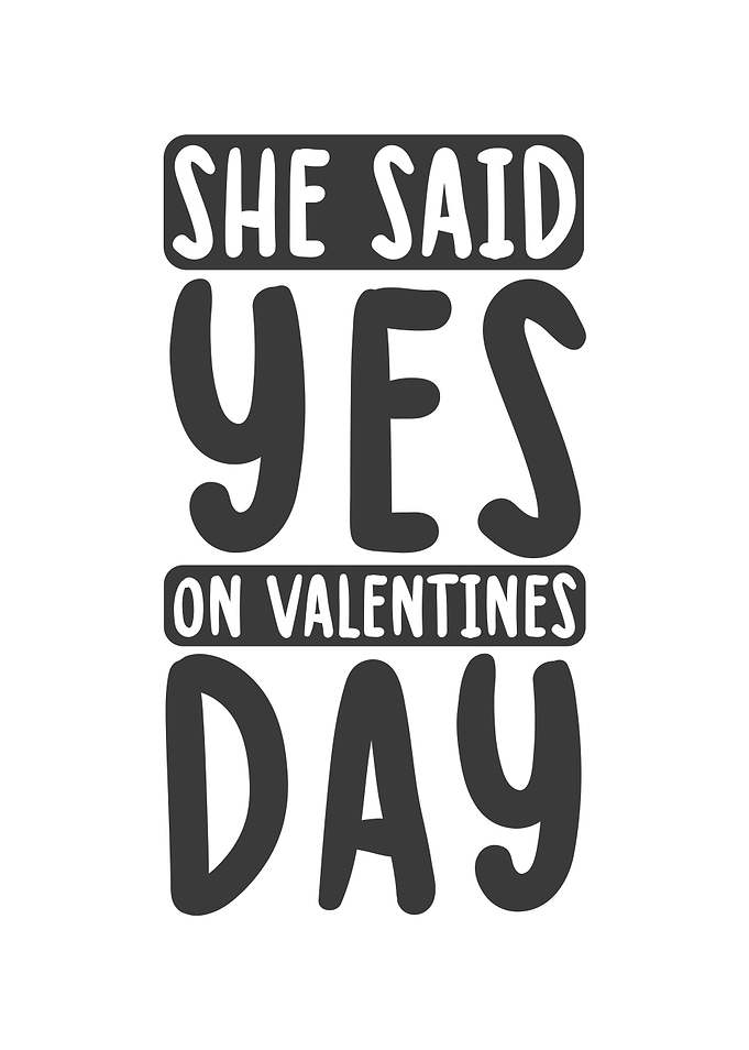 She said yes on Valentines