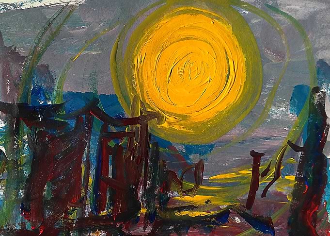 Moonlight Acrylic Painting