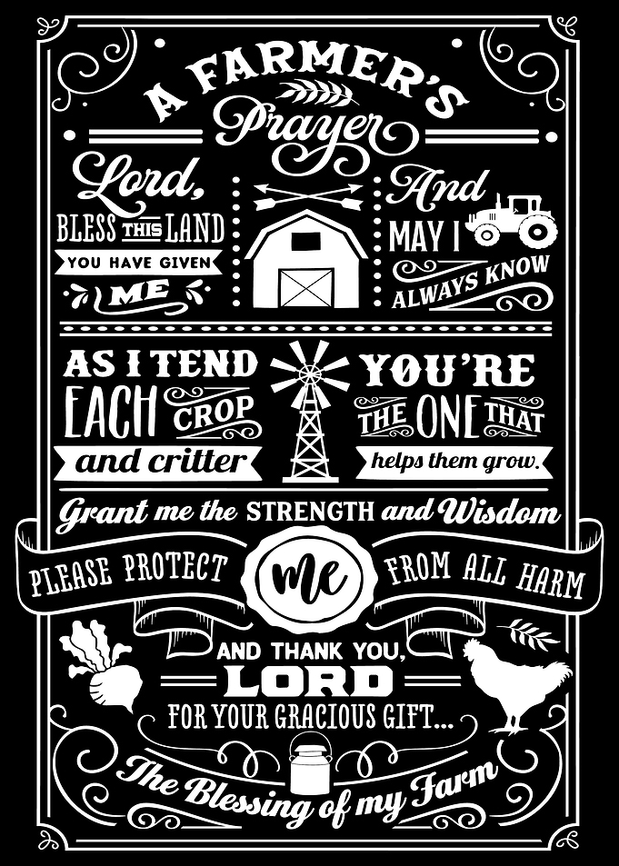 A Farmers Prayer Black