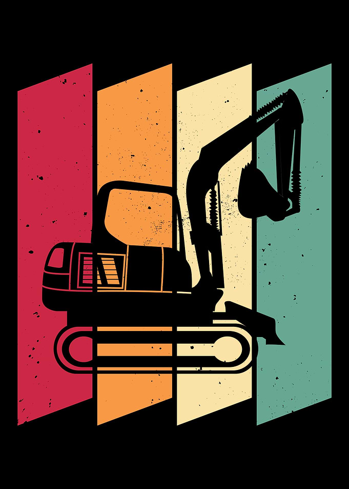 Retro Excavator Operator