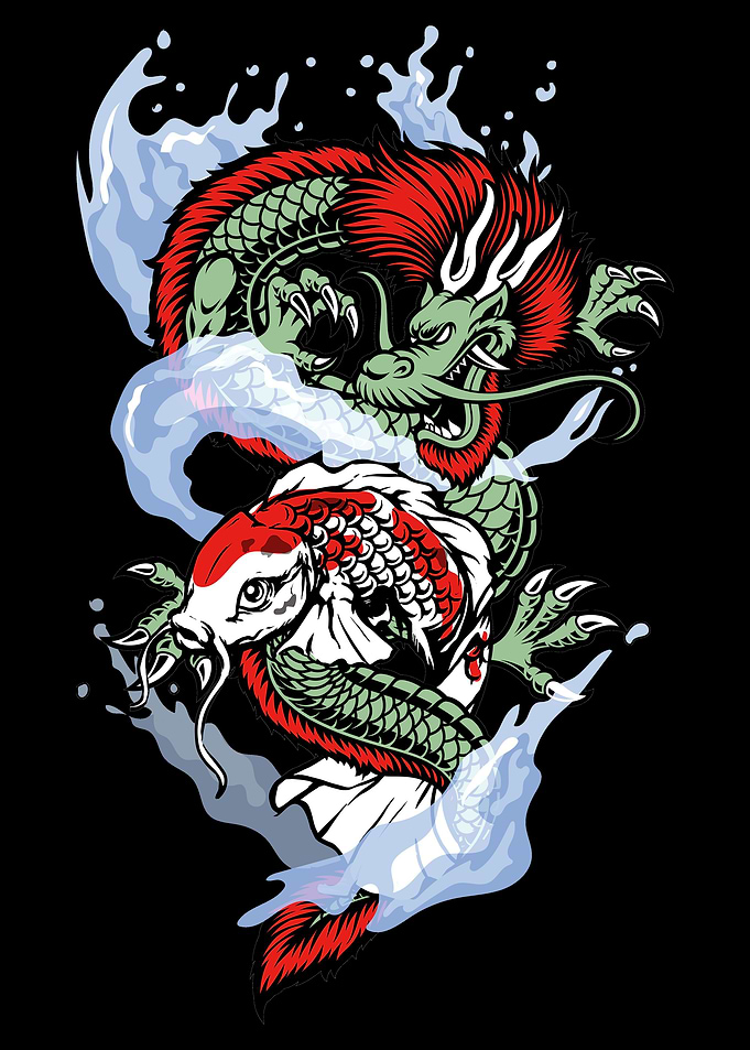 Koi Fish Dragon Aesthetic