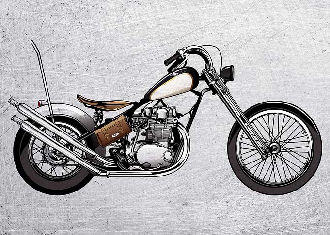 Motorbike Wall Poster Art4