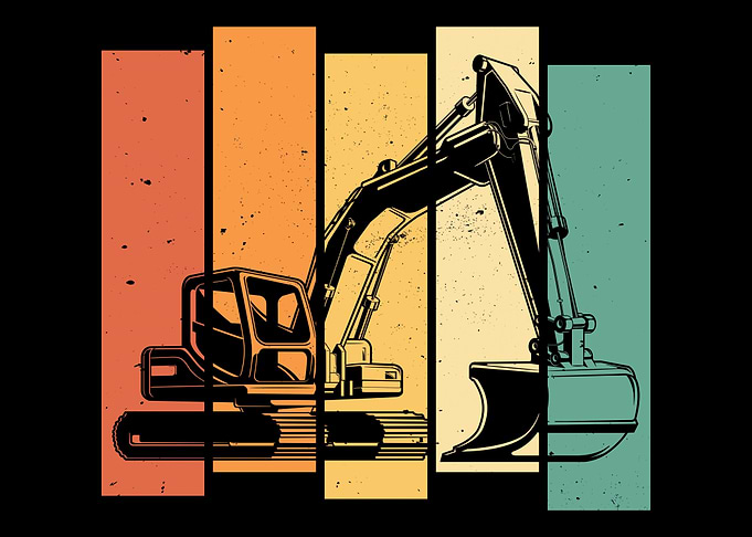 Retro Excavator Operator