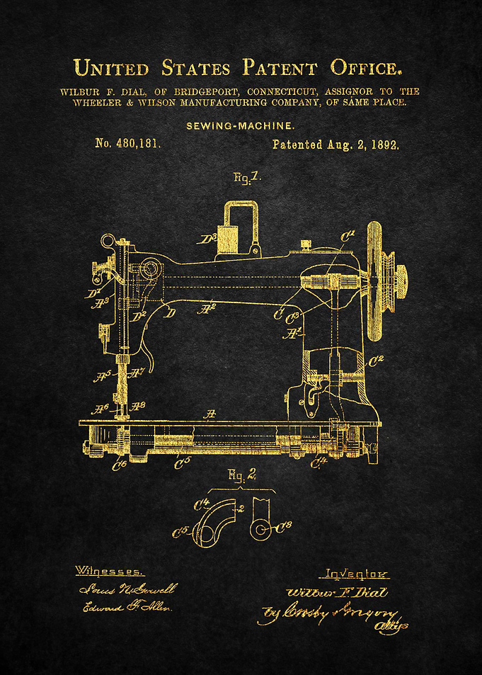 2 Sewing Machine Patent
