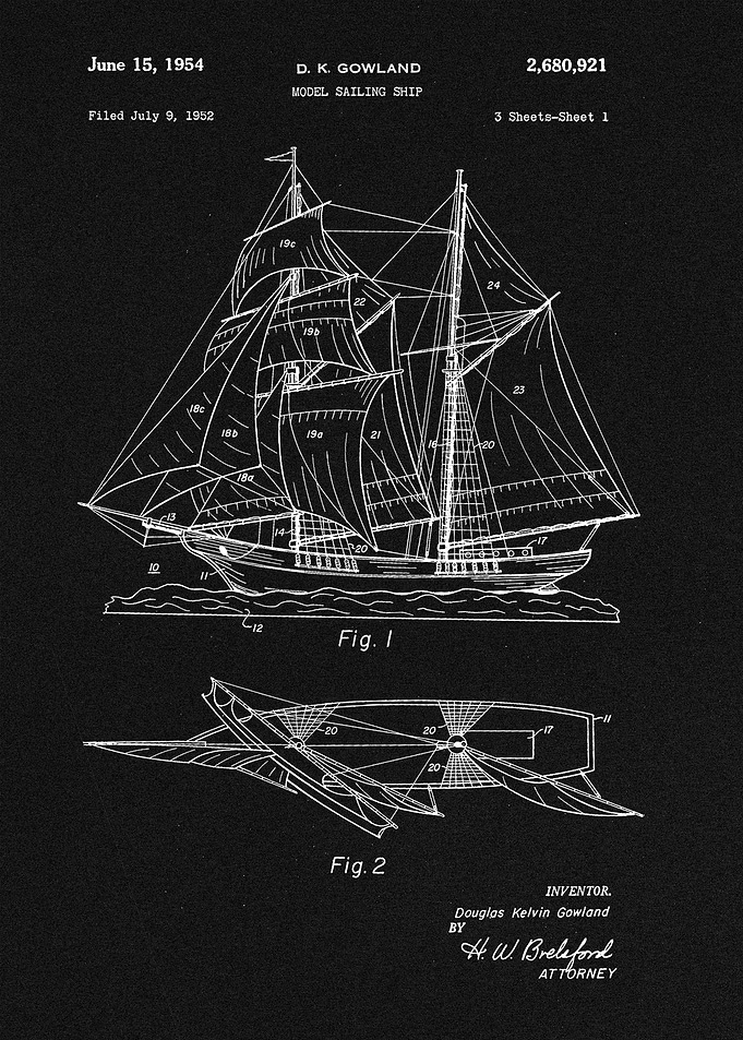 Model sailing ship