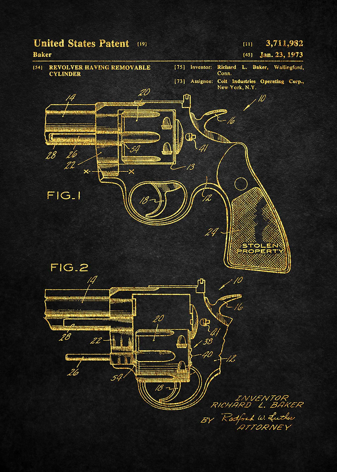 17 1973 Colt Revolver Pat