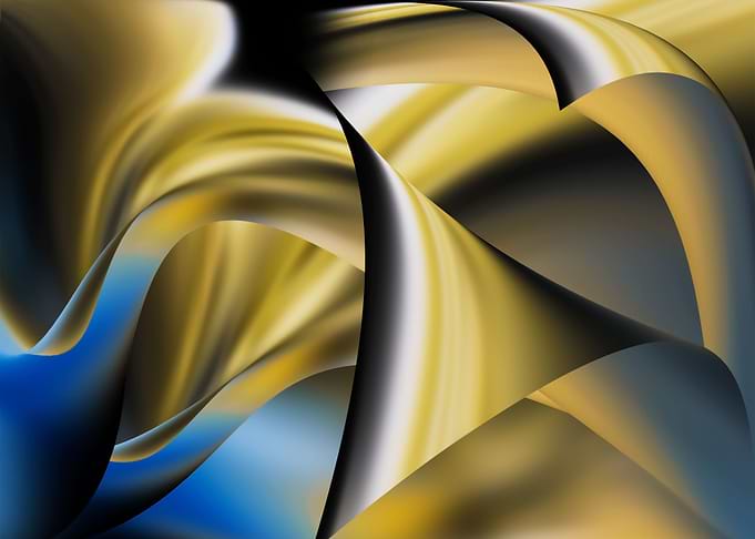 Gold Blue Artwork