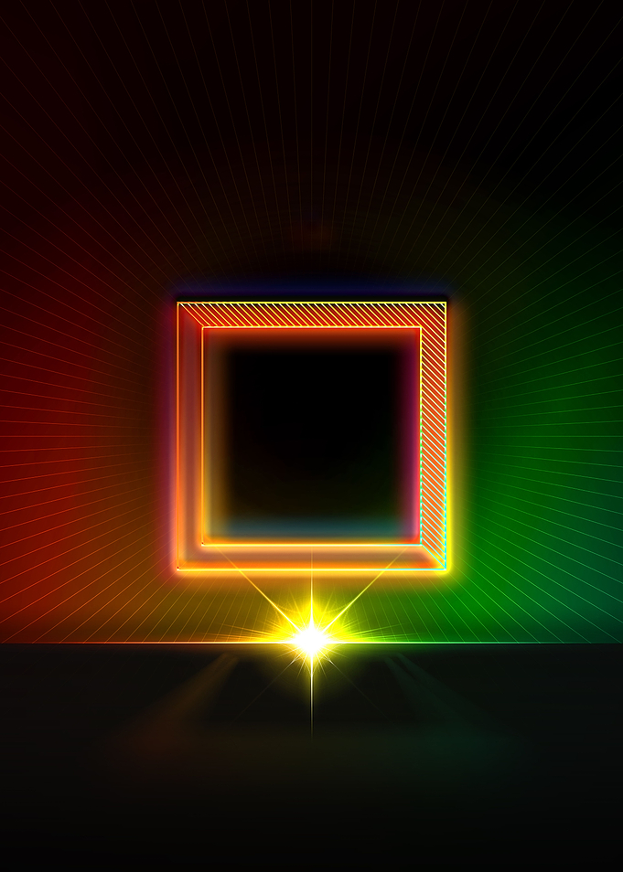 Neon Sacred Geometry Glyph