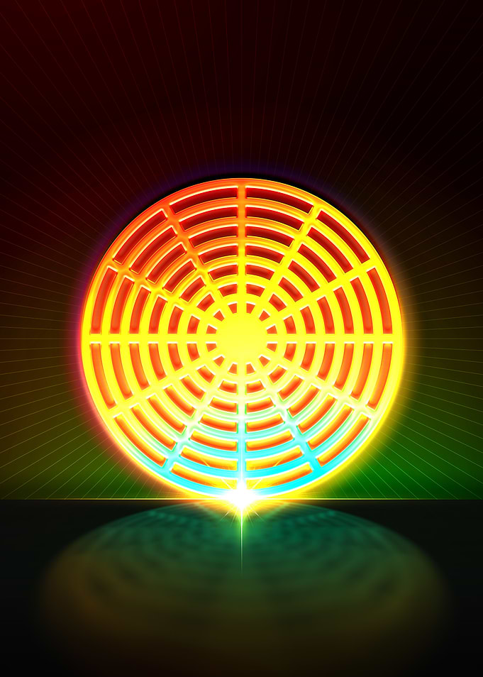 Neon Sacred Geometry Glyph