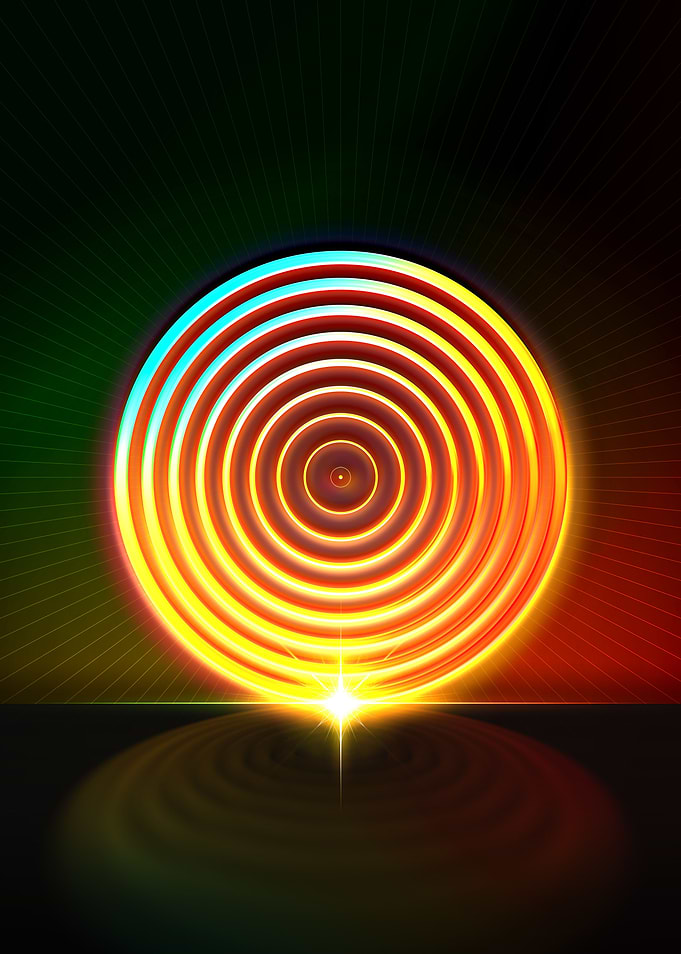 Neon Sacred Geometry Glyph