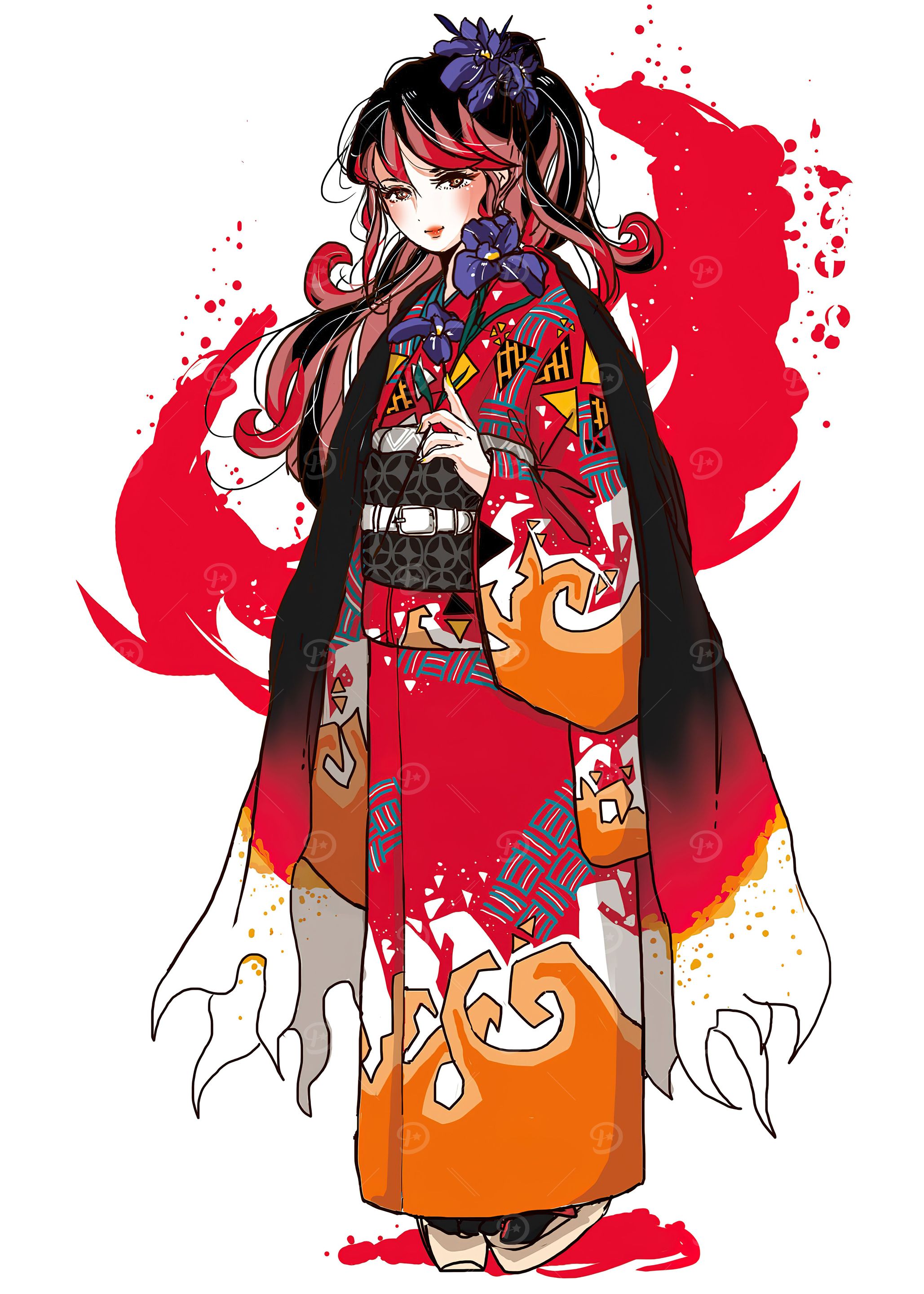 Girl Kimono Poster